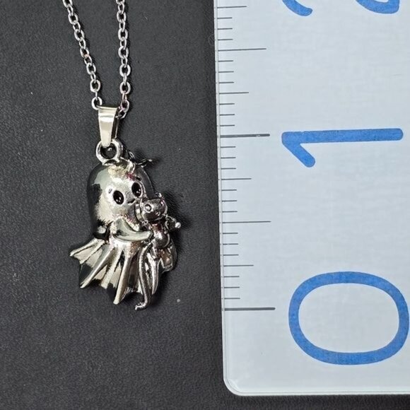 🎃 Ghost with Cat Stuffie‎ Pendant Necklace (NWOT) - Picture 5 of 8